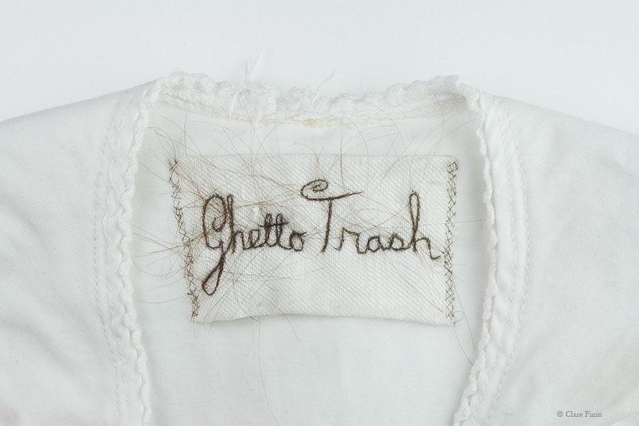 Clare Finin, heirloom, human hair, memento, artist, metalsmith, contemporary metalsmith, childhood, nightgown