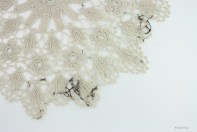 Clare Finin, heirloom, human hair, memento, artist, metalsmith, contemporary metalsmith, heirloom, doily