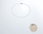 Clare Finin, human hair, memento mori, metalsmith, salt, necklace